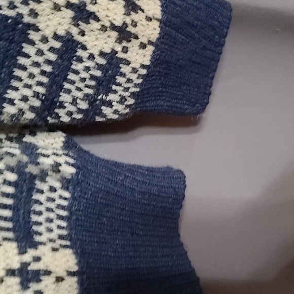 NWT Trading Company Men's Plaid Sweater Navy Tan Vintage? Size XL - Picture 4 of 8